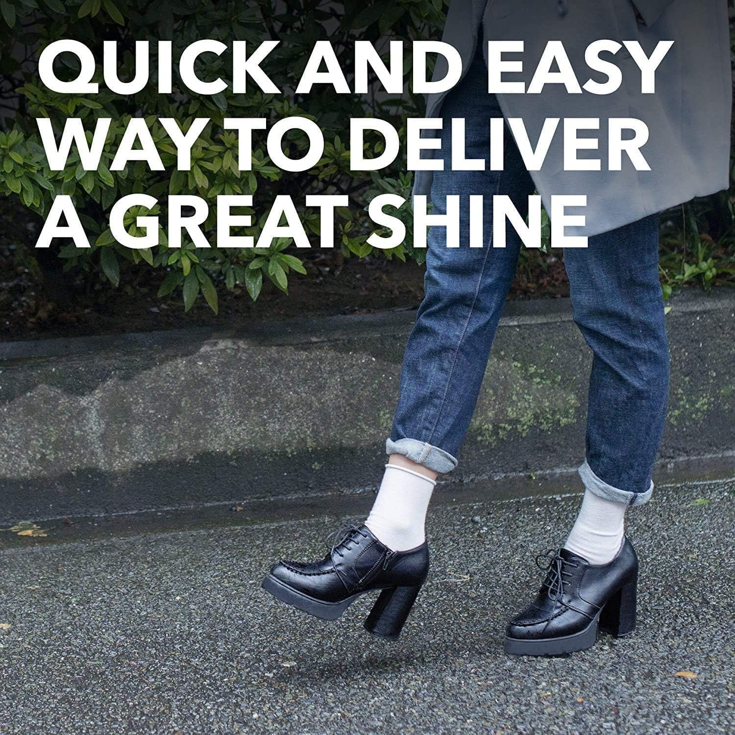KIWI Express Shoe Shine Sponge Black Leather Care for Shoes Boots Jacket Bag