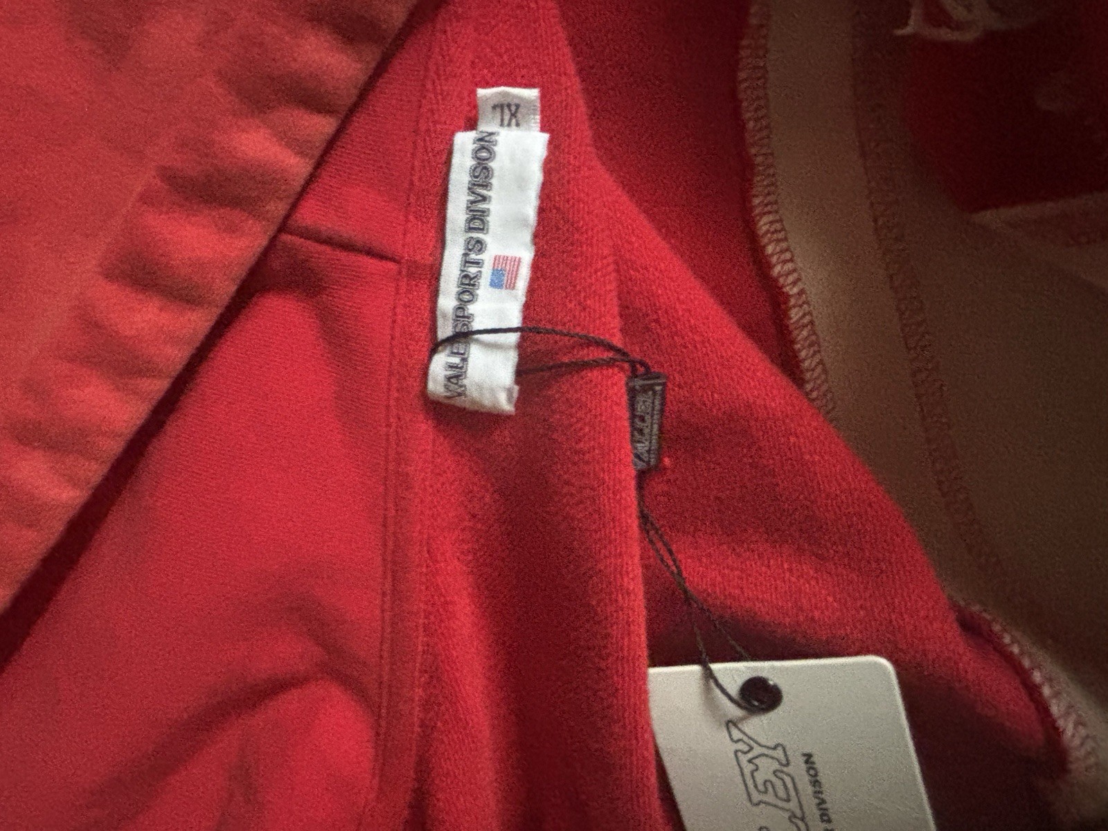 Valley Sports Division Men’s Red Graphic Print Full Zip Hoodie w/ Pockets, 1X