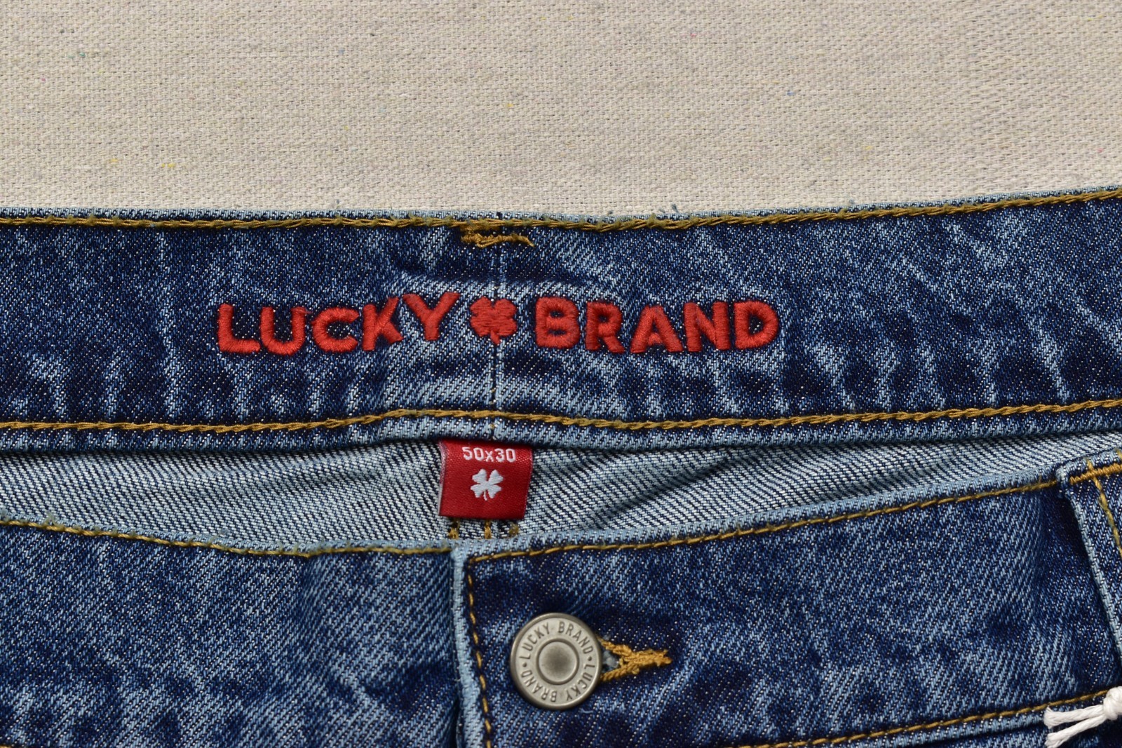 Lucky Brand Men’s 181 Relaxed Straight Denim Jeans Langham Blue Size 50×30 NEW
