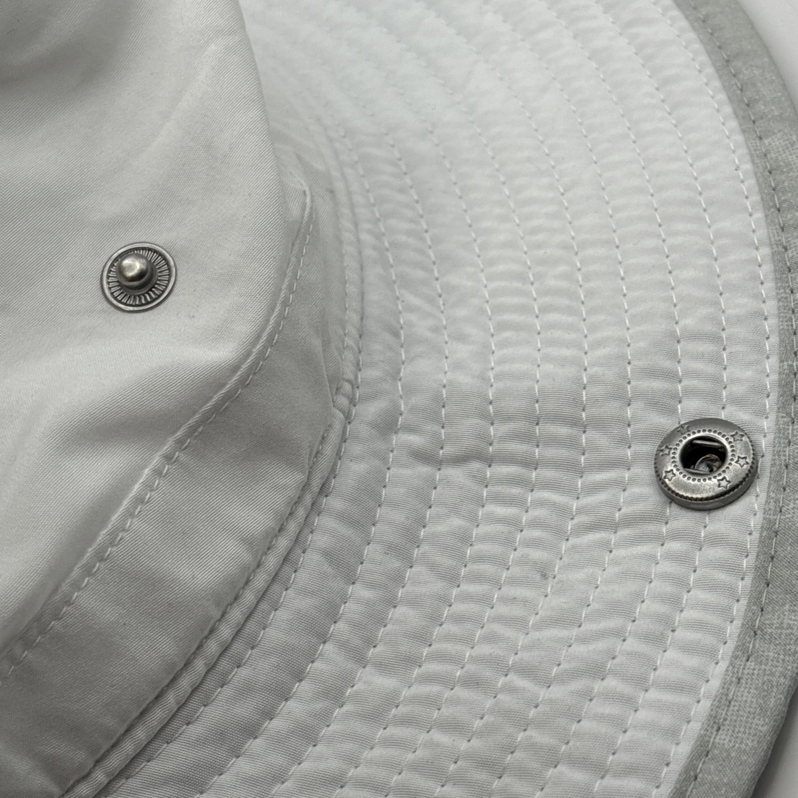 Mission Cooling Wide Brim Hat W/Side Snaps One Size UPF 50+ White One Size NEW