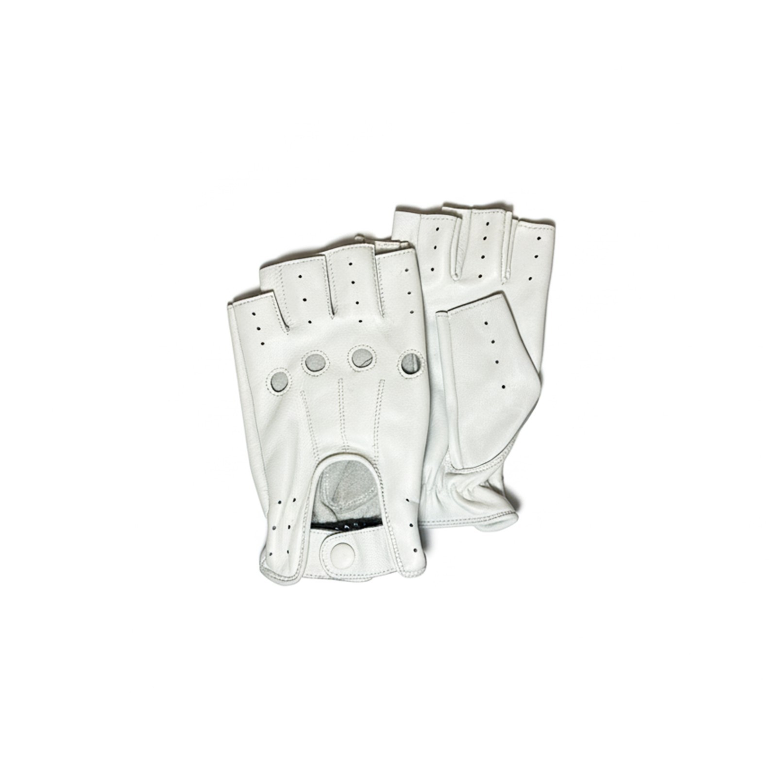 Fingerless 100% Genuine Leather Driving Gloves Chauffer Swift Wears