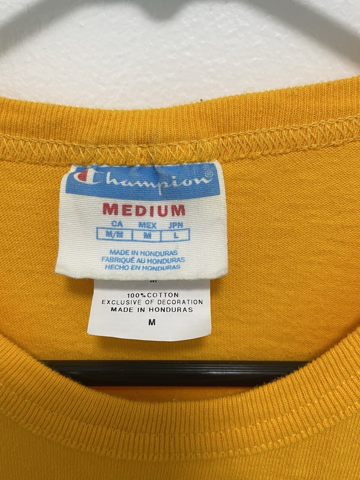 Champion Heritage T-shirt; Left Chest Script, C Gold; Medium