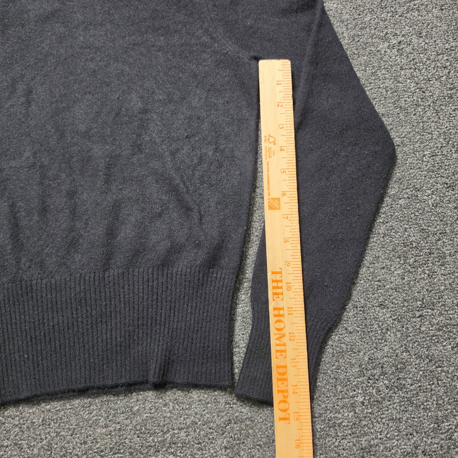 Harold’s Cashmere Turtleneck Sweater Black Womens Small Ribbed Knit Top Luxury