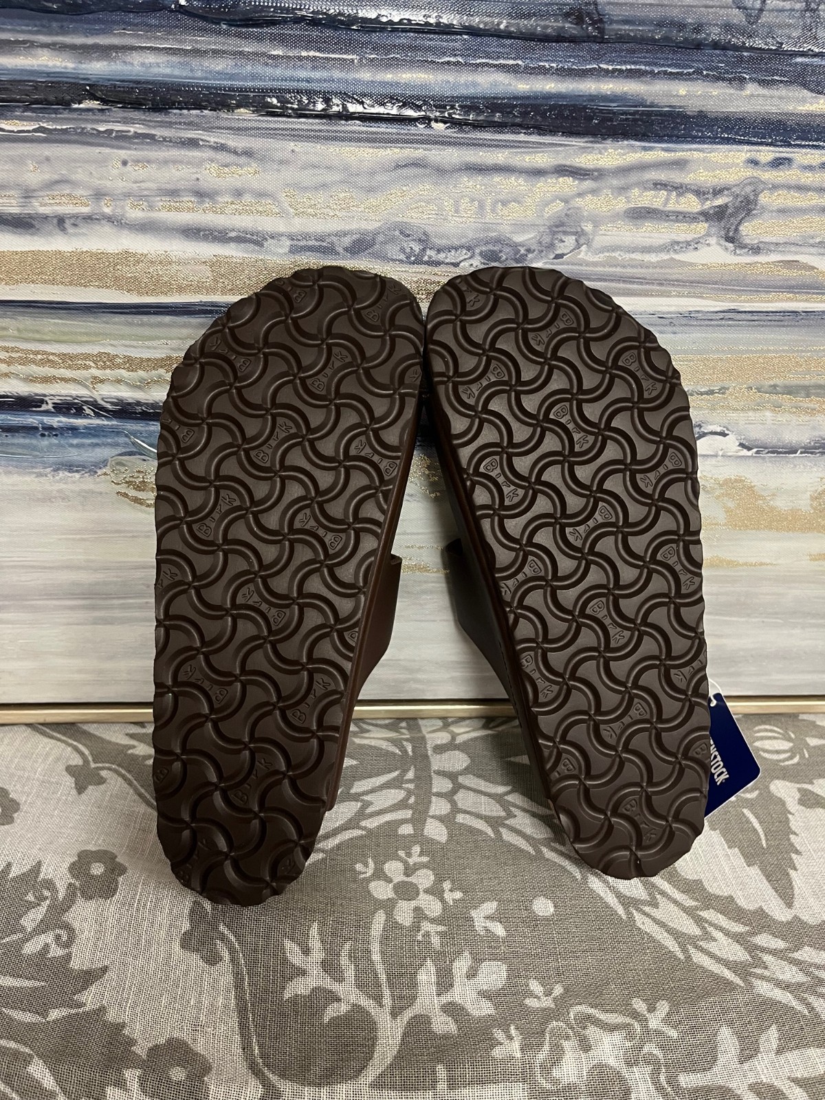 Birkenstock Arizona BS Leather Sandals Dark Brown EU Size 38