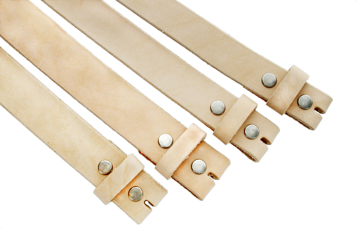 *Handcrafted, Custom Made in USA* Natural Cowhide Leather One Piece Belt Strap