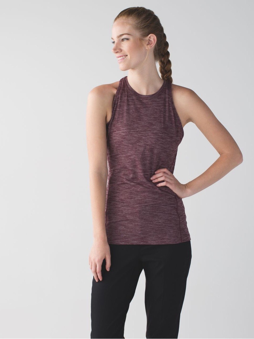 Lululemon &go Everywhere Heathered Bordeaux Tank (8)
