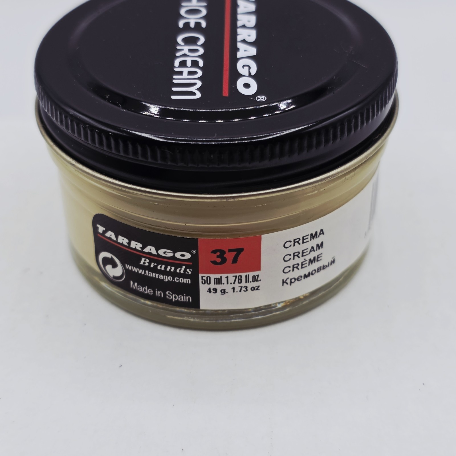 Tarrago Shoe Polish # 37 Cream Cream Leather Protector 1.76 oz. 50ml Boot