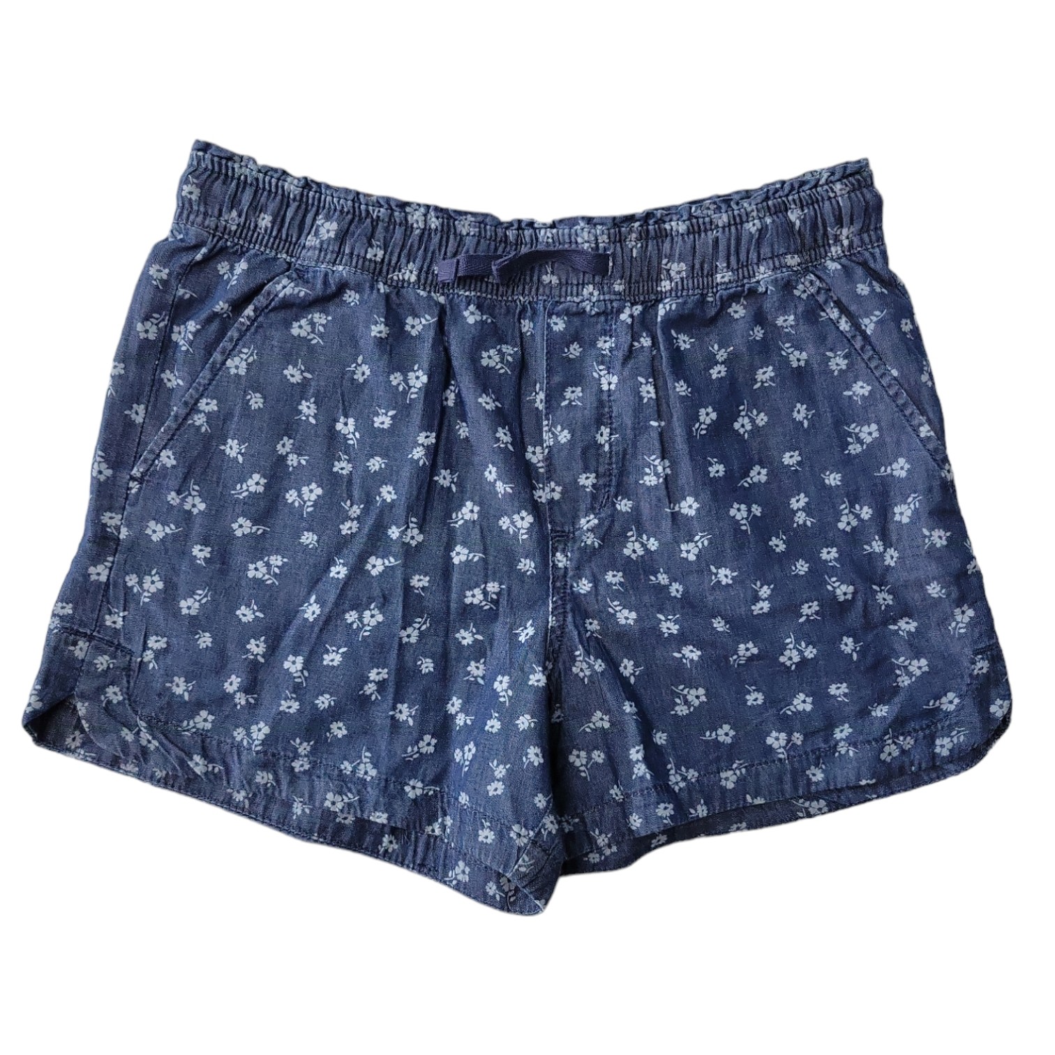 Gap Kids Girls Lightweight Durable Super Soft Fabric Pockets Woven Shorts (Dark