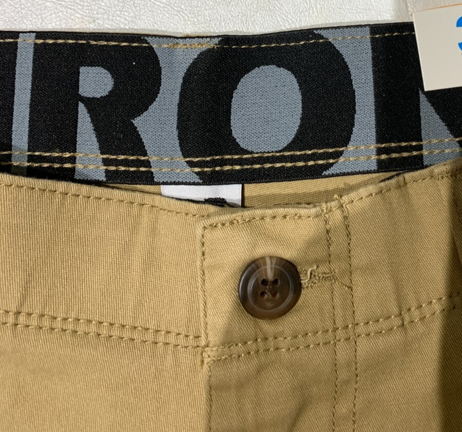 IRON CO. Men’s Stretch Fabric Flex Waist Flat Front Shorts Boardwalk All Size