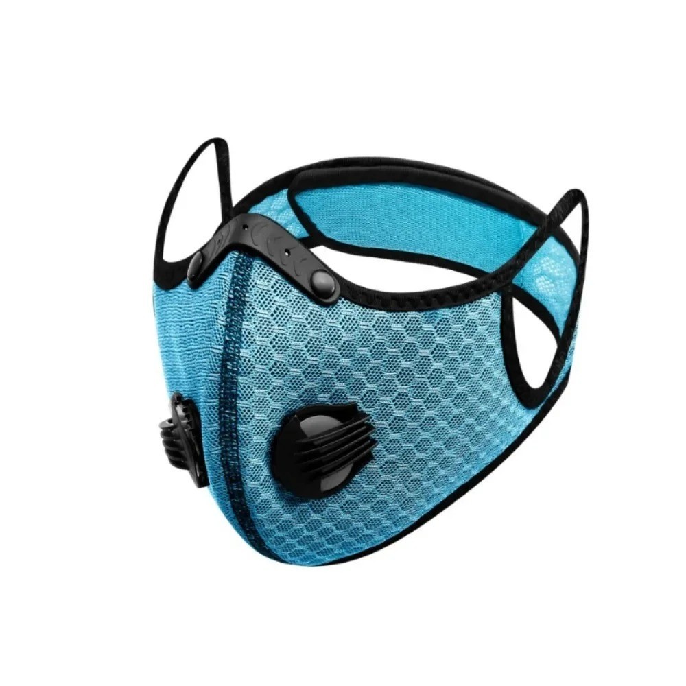 Mesh Sports Cycling Face Mask with Active Carbon Filter & Dual Breathing Valves
