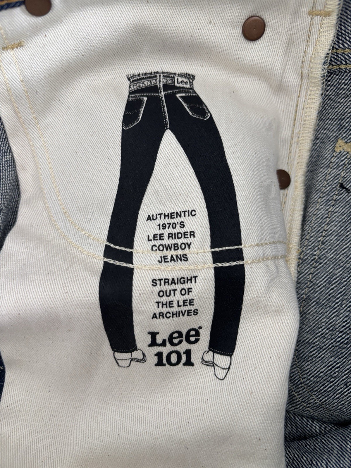 LEE Jeans 101 Japan Sanforized Selvedge Denim Made in Italy Men’s Size 36×32