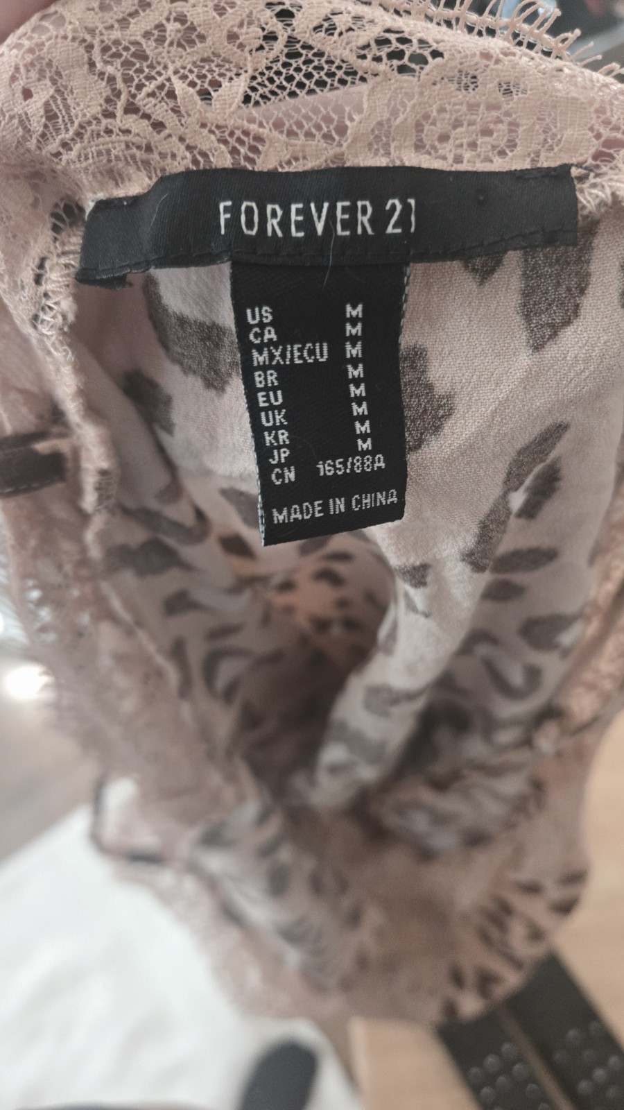 Forever 21 Animal Print Leopard Lace-Trim Cami