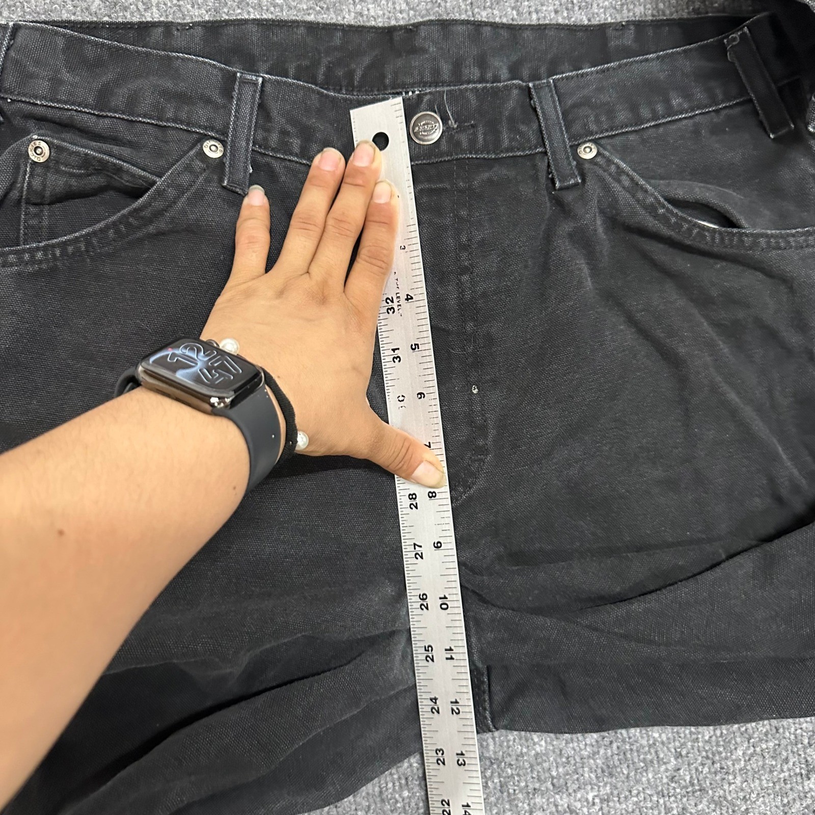 Dickies Pants Mens Size 34×32 Black Carpenter Relaxed Fit Canvas Utility