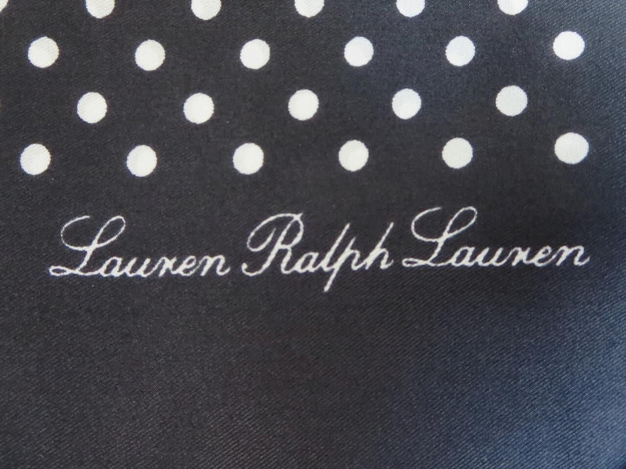 Lauren Ralph Lauren Square Silk Scarf Polka Dot Print 22″ x 22″