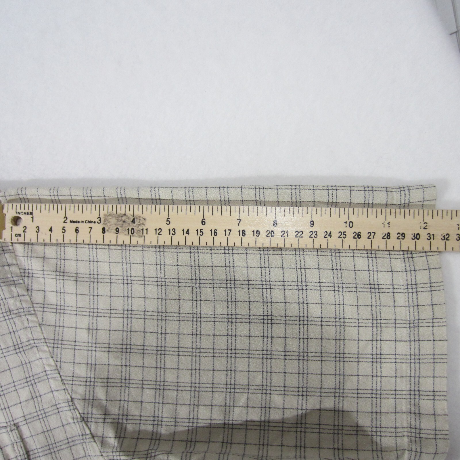 Murano Shirt Mens Beige White Blue Button Up Short Sleeve Casual Men 1626