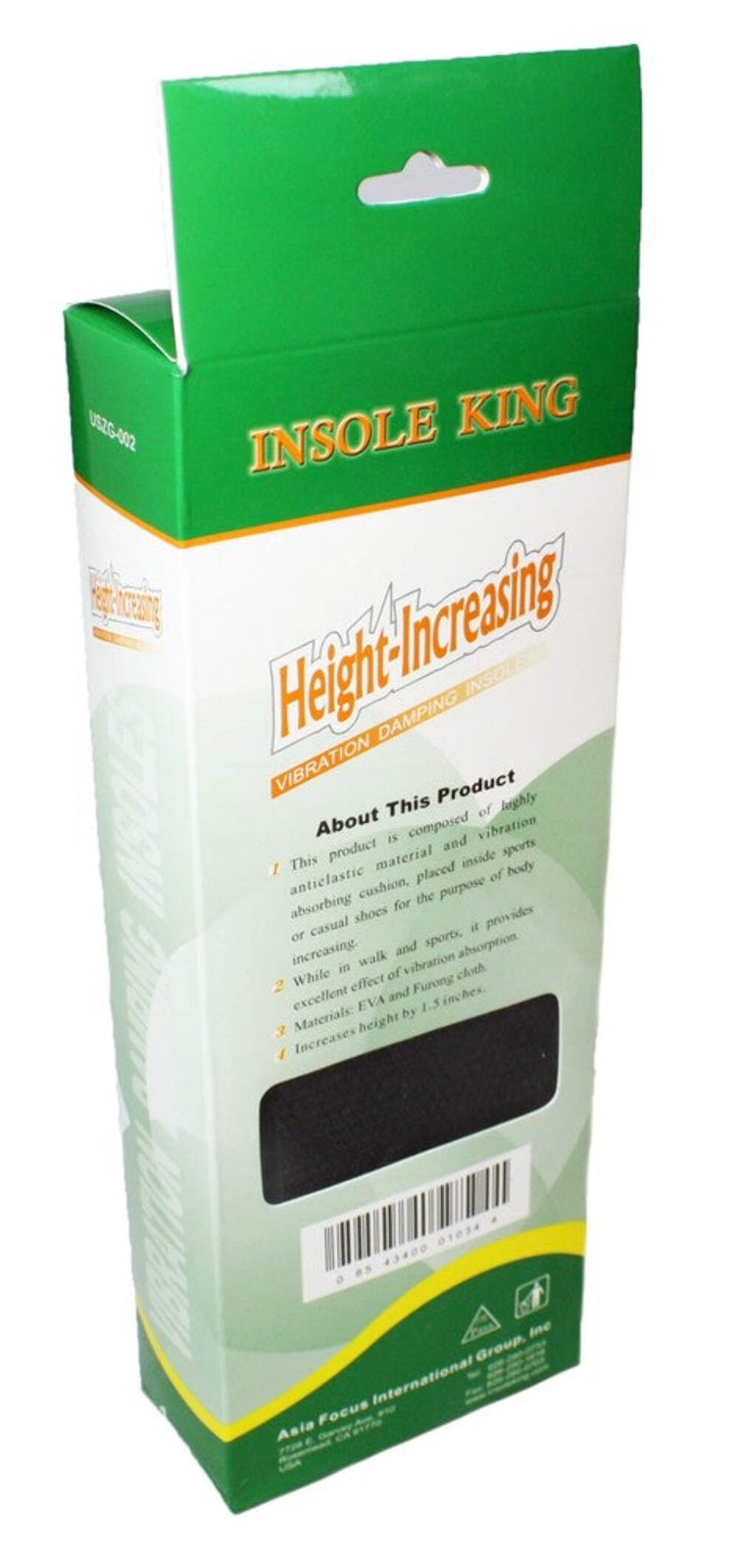 IK102 – Height Increase Elevator Shoes Insole – 3.8 CM / 1.5 INCH Taller