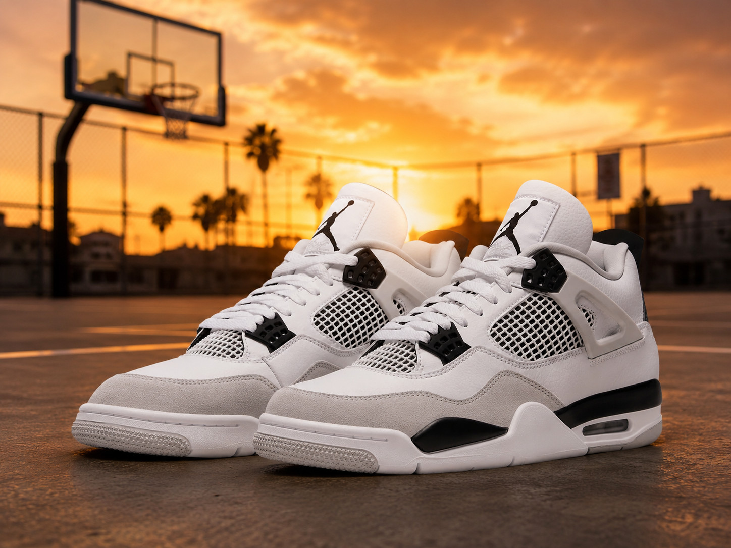 WOMEN’S Jordan 4 Retro Military Black White All Size US 5.5-11
