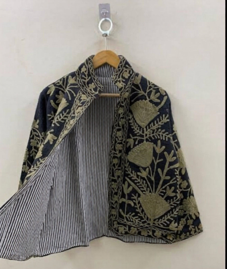 Cotton TNT Hand Embroidery Suzani Throw Jacket~Suzani Short Jacket~For Love Gift