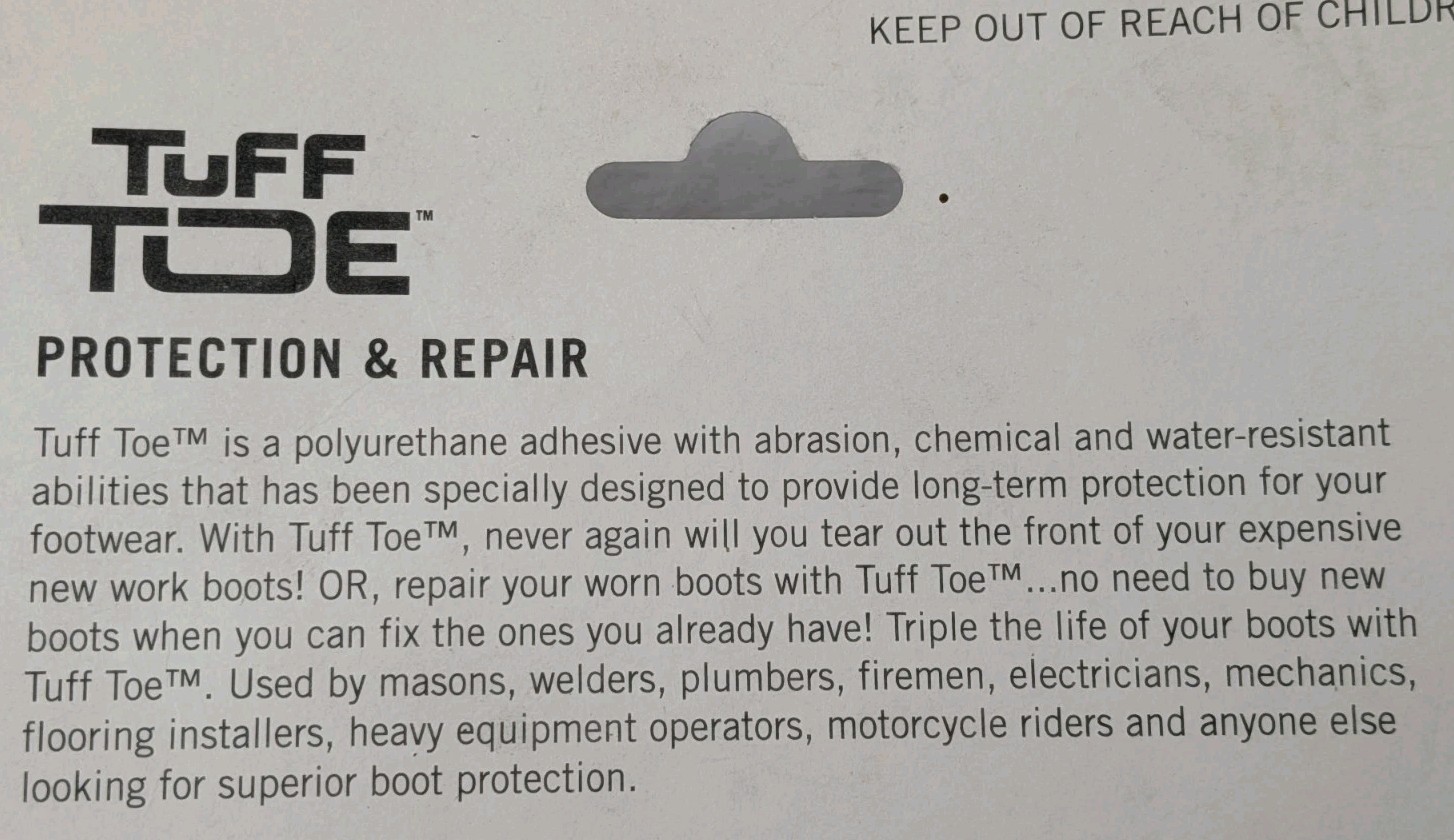 Red Wing Tuff Toe Repair & Protection Kit Brown Work Boot Toe Guard USA
