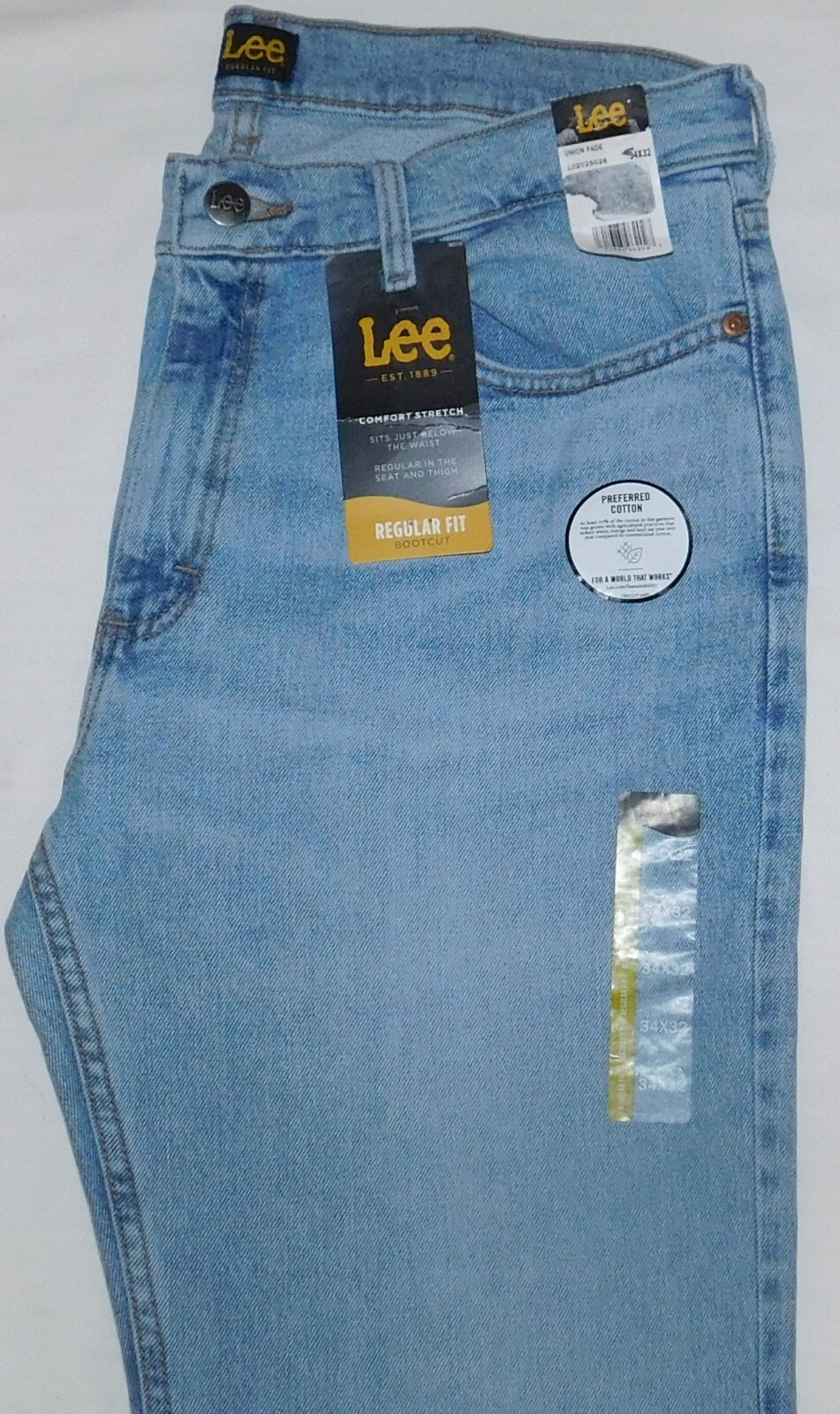 LEE Regular Jeans Stretch Bootcut Regular in Seat & Thigh Union Fade Lt Blue