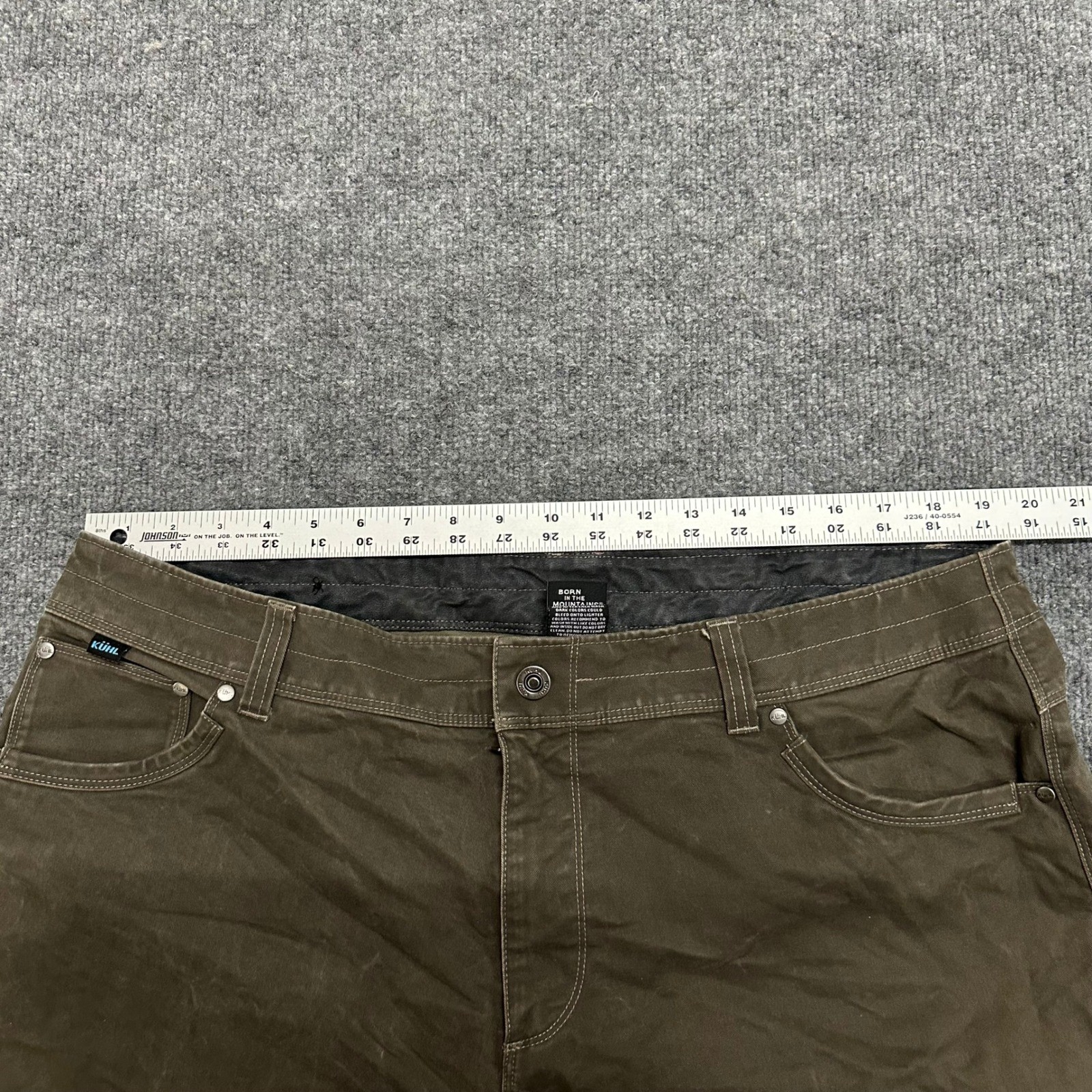 Kuhl Pants Mens Size 40×36 Brown Rydr Canvas Relaxed Fit Hiking Outdoor Trail