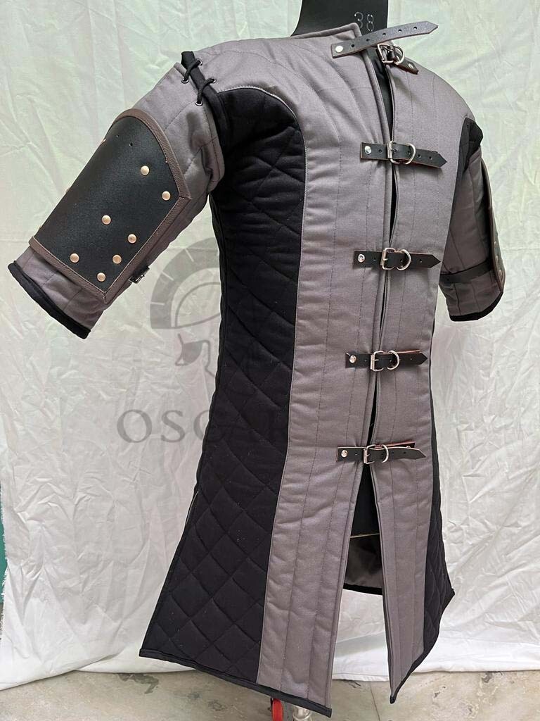 MEDIEVAL GAMBESON ARMOR Costume Gambeson Free Leather Arm | Reenactment Roman