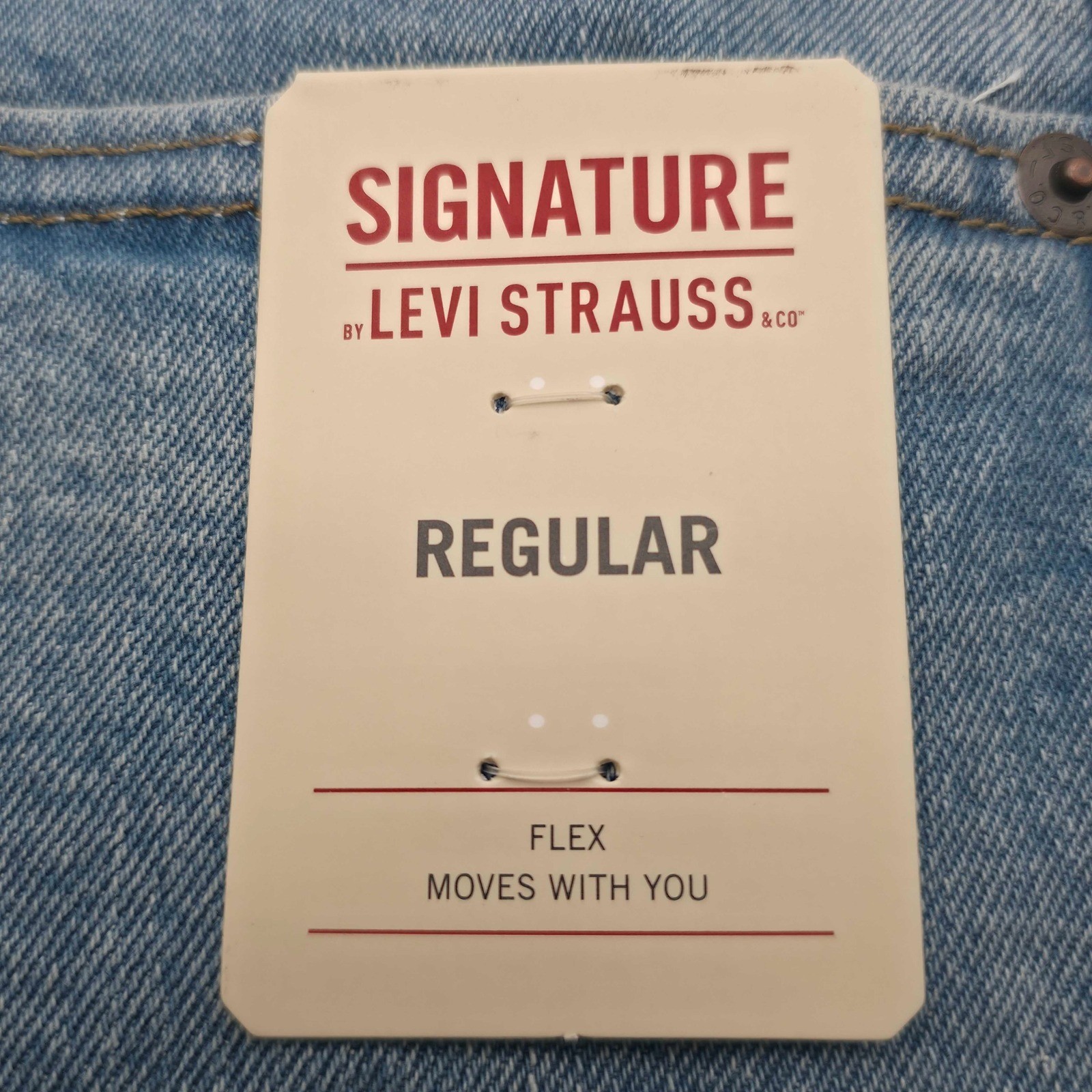 Levi Strauss Signature Regular Fit Jeans Big Tall Mens 50×32 Light Stonewash NWT