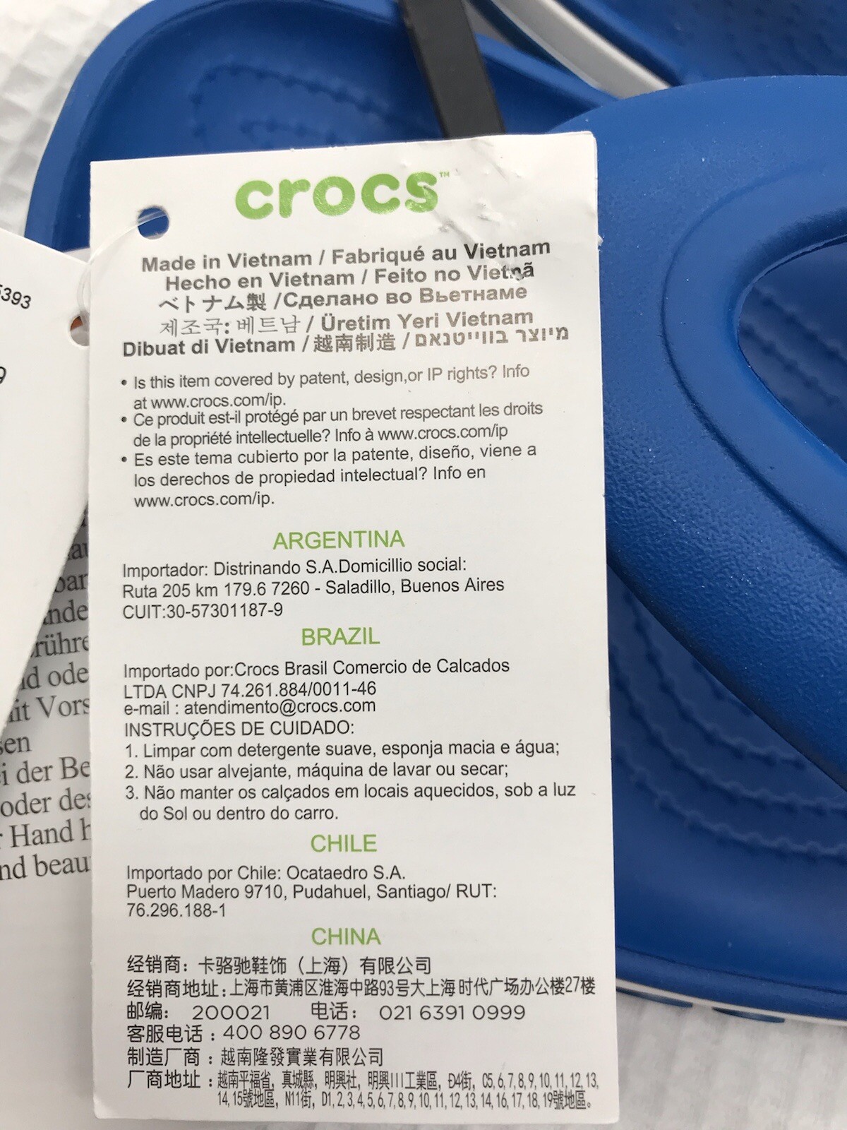 Crocs Bayaband Flip Flops Sandals Sz Mens 8 Womens 10 Robin Blue Lightweight
