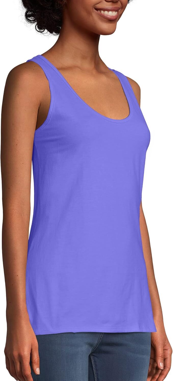Hanes Scoop Neck Tank Top Sleeveless Lightweight Essential Women