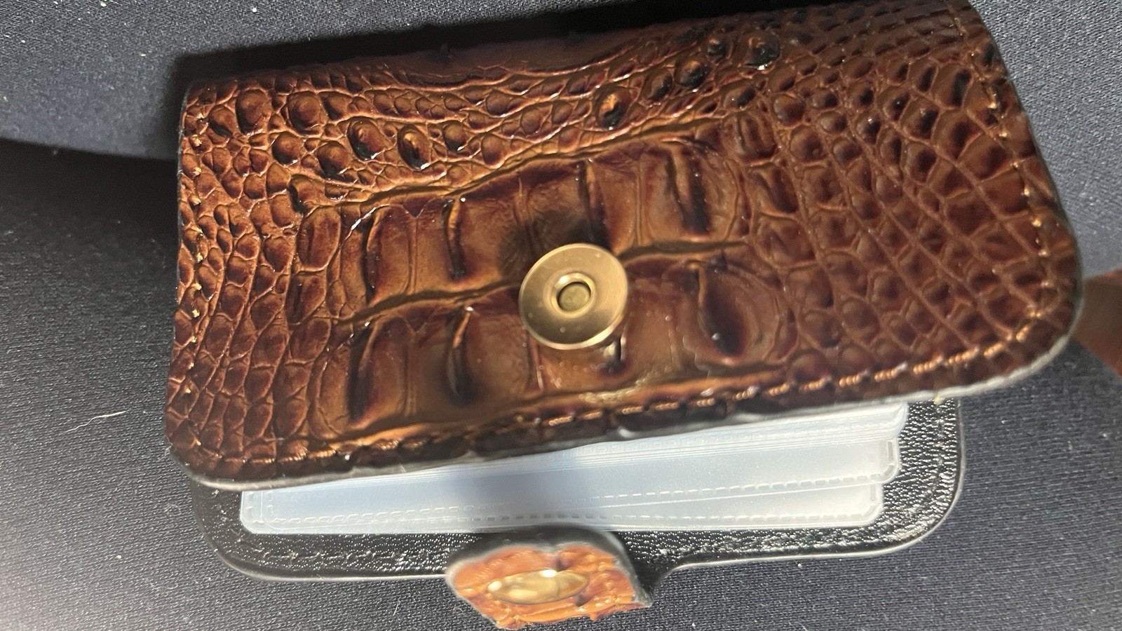 New Vegan Crocodile Tote Pouch Credit Card Holder