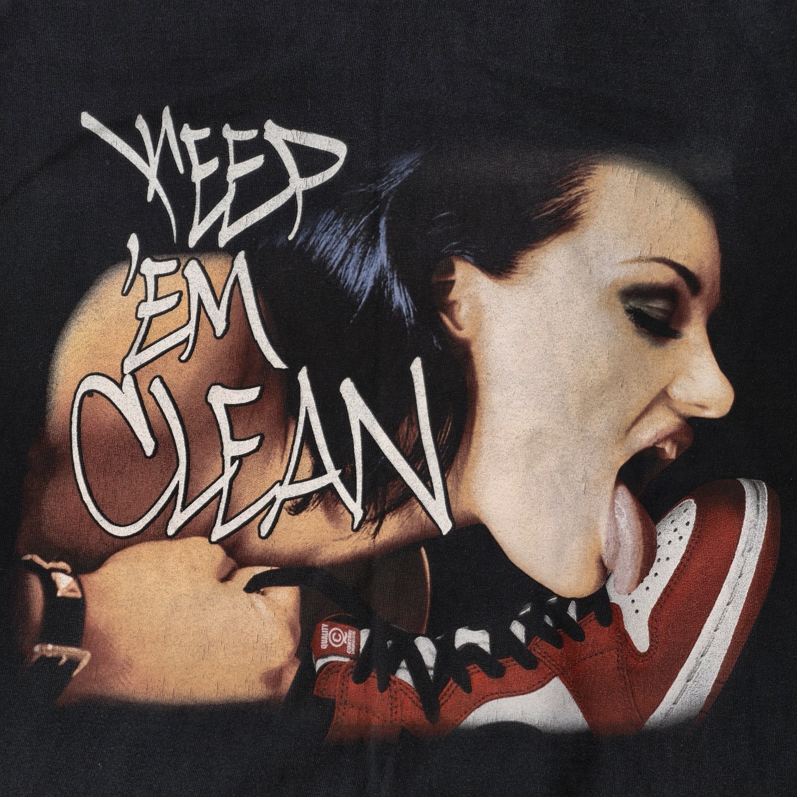 VTG Quality Control T-Shirt “Keep Em Clean” Sneaker Fetish Graphic NSFW XL