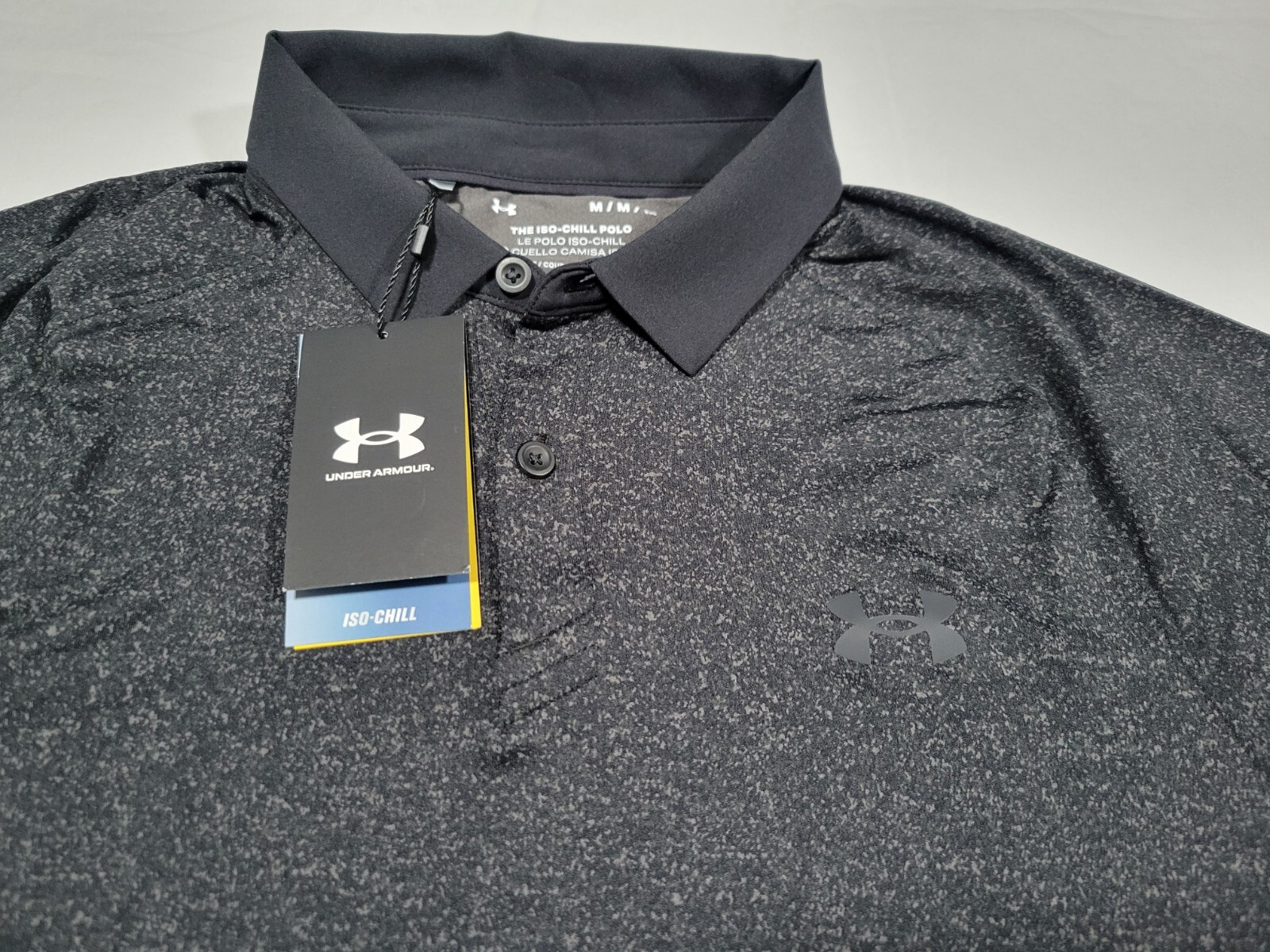 Under Armour ISO Chill Polo Mens Performance Loose SL 1377294-001 Black