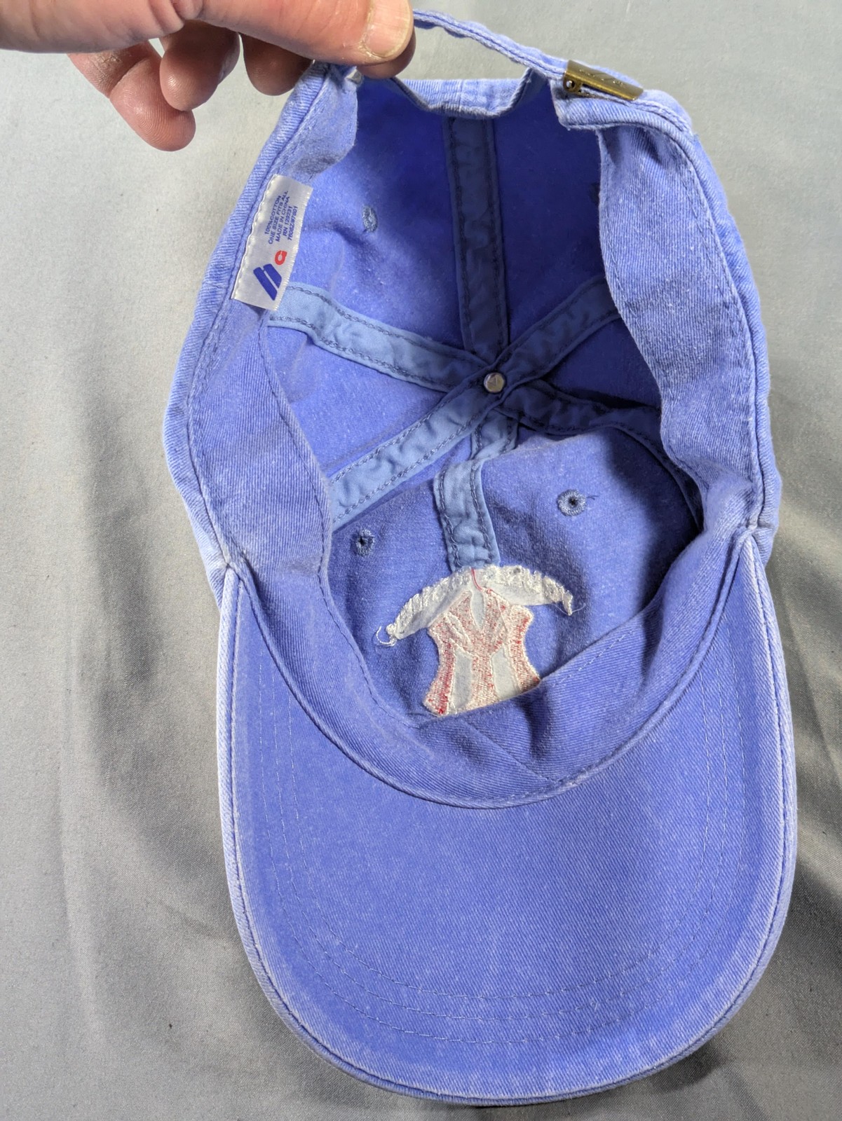 Young Money Racing Hat Strap Back Mens Denim Y2K Blue Cotton Lil Wayne Chambray