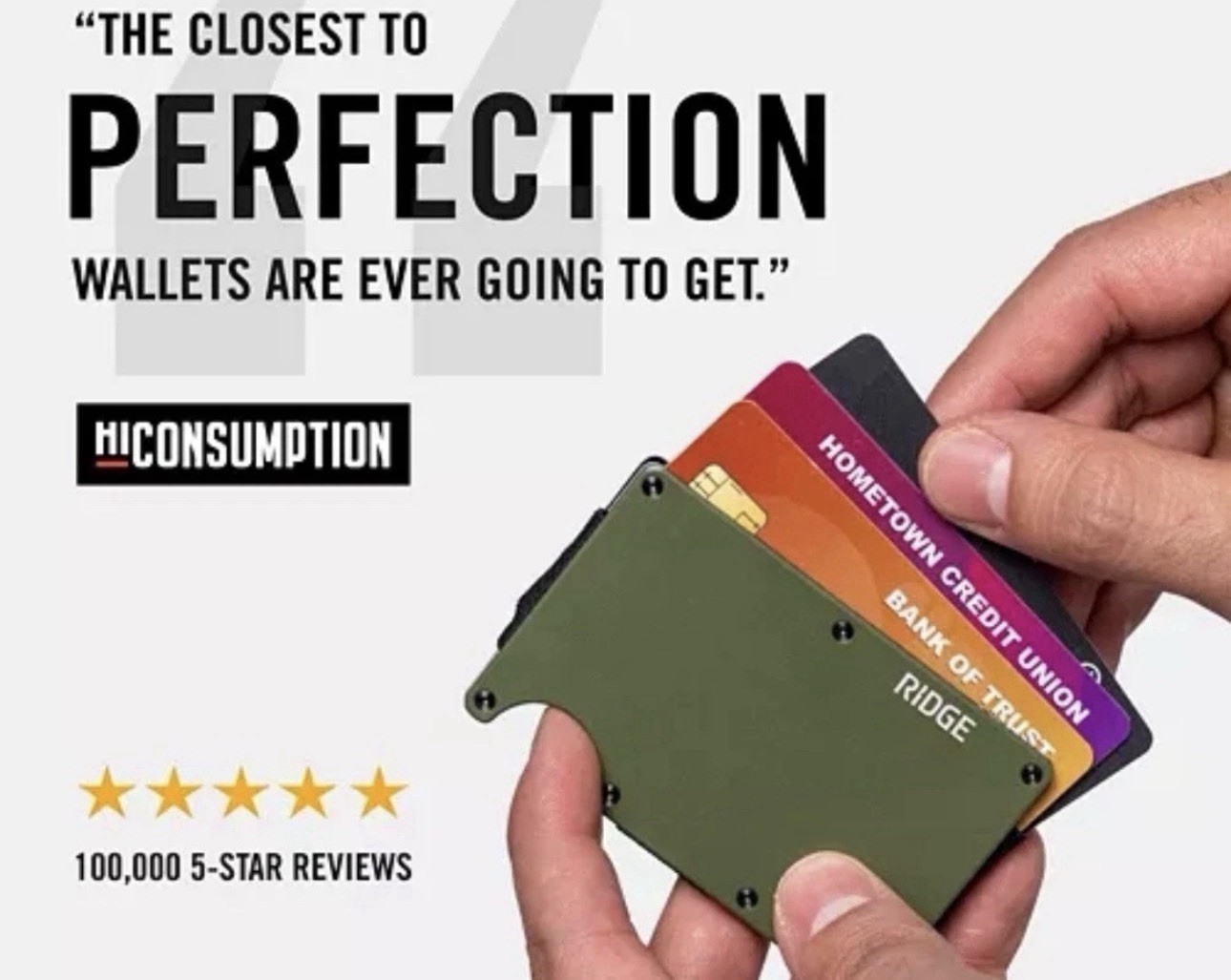Ridge 2.0 Slim RFID Blocking Aluminum Wallet W/Cash Strap For Bills- Matte Olive