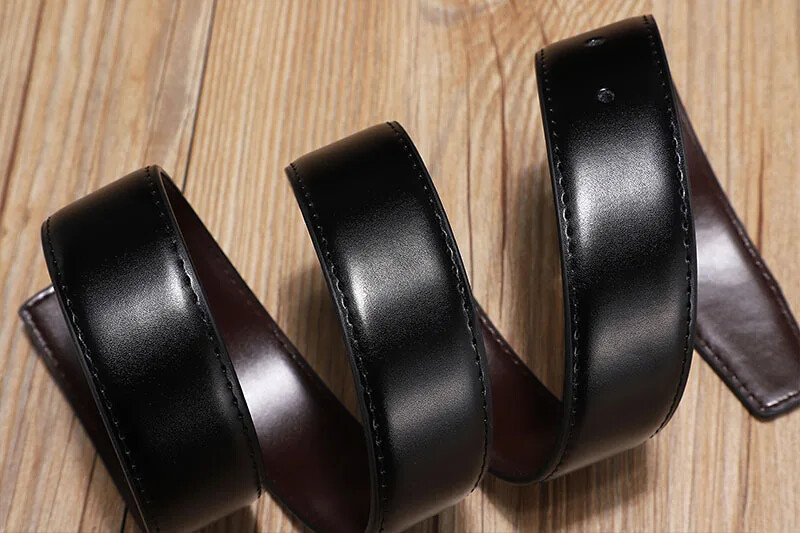 2.8/3.0/3.3/3.5/3.8cm Double-sided Genuine Leather Belt No Buckle Cowskin Belt