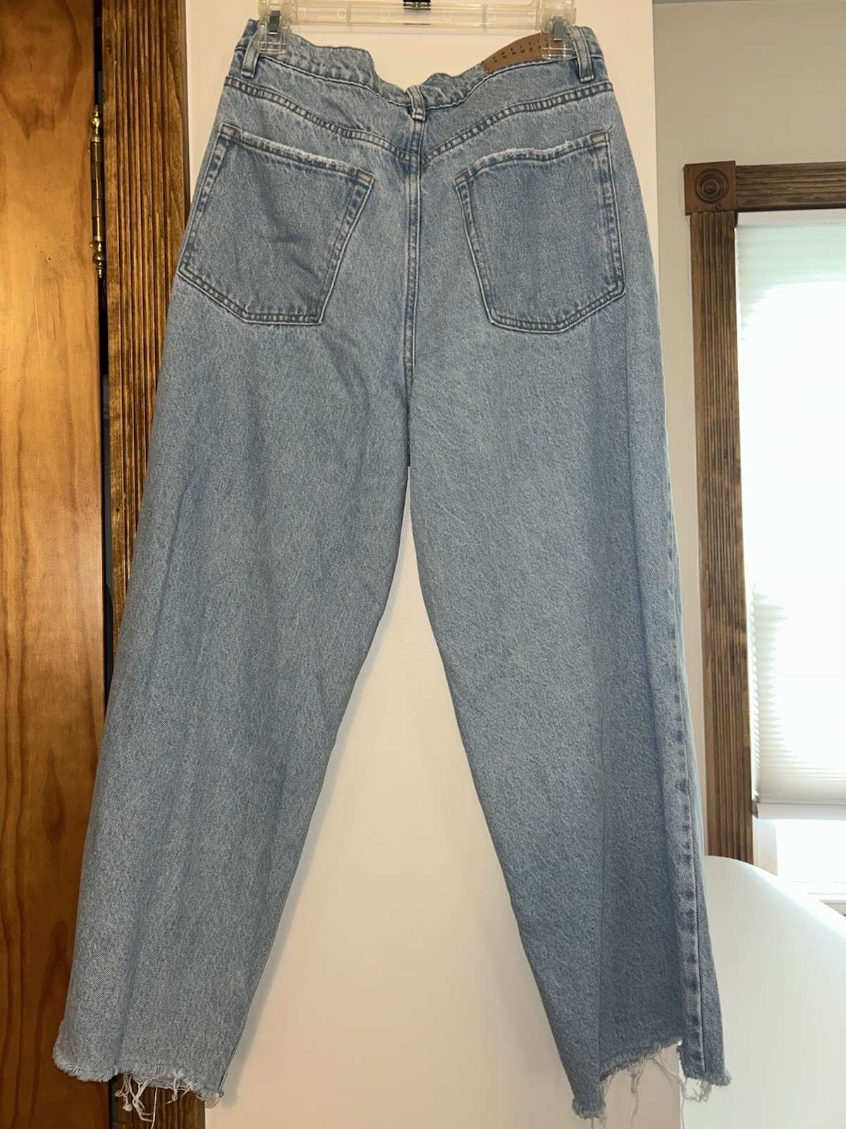 PacSun Women’s Blue Wide-Leg Jeans Light Wash Cotton Denim, 5-Pocket