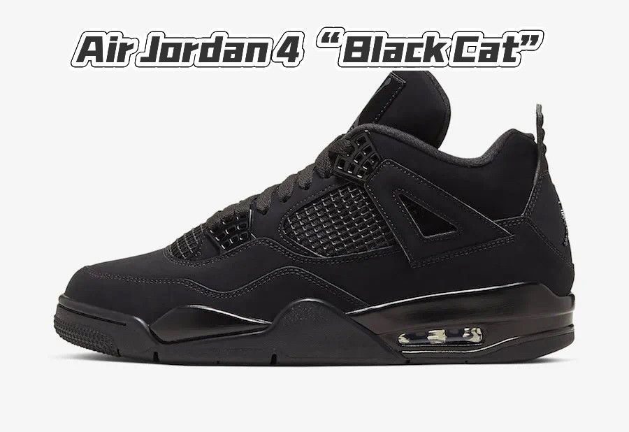 Jordan 4 Retro “Black Cat” Men’s Mid Top Basketball Shoes