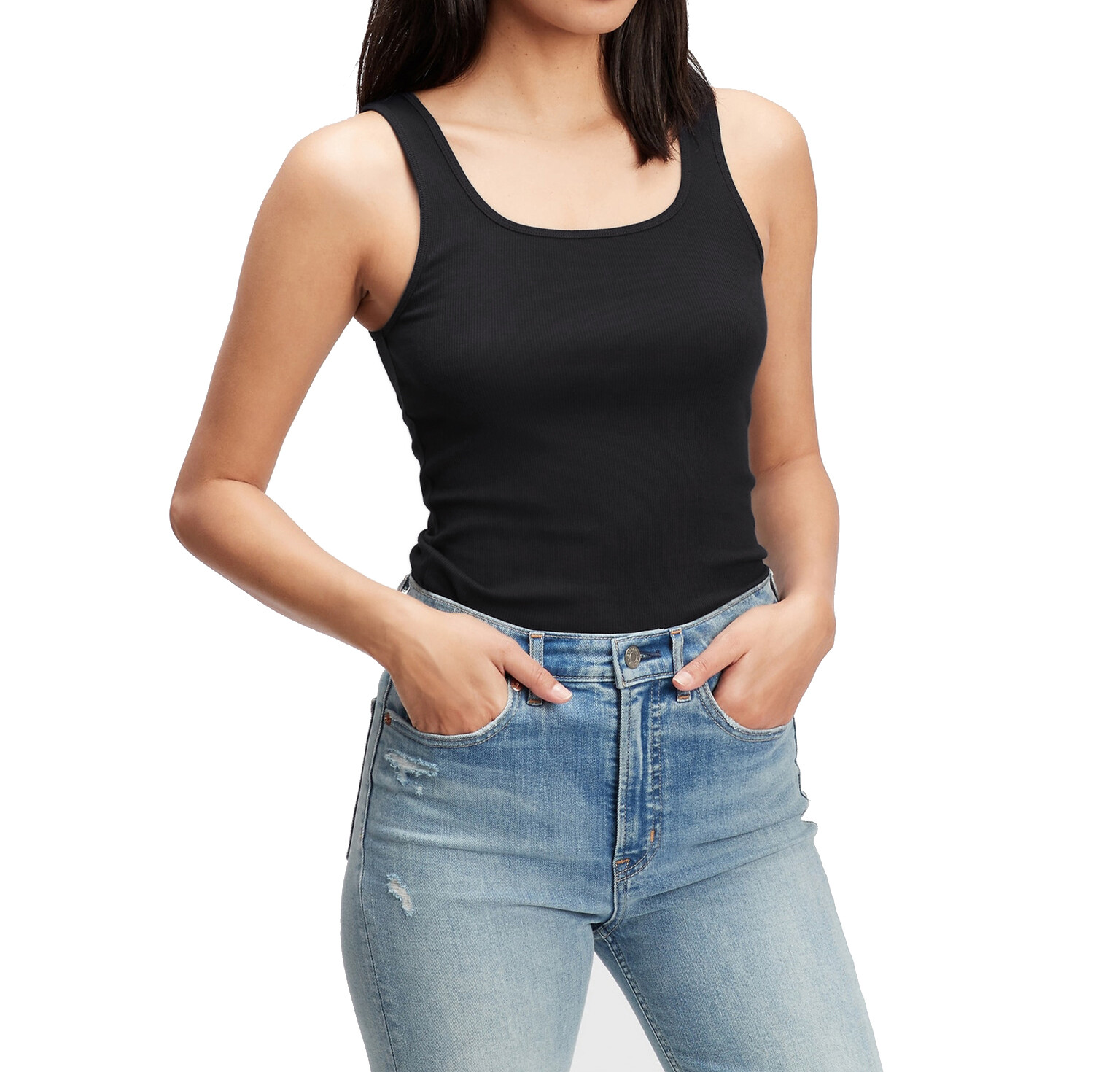 3 Pack Women 100% Cotton Basic Ribbed Tank Top Sleeveless Shirts Mix Colors