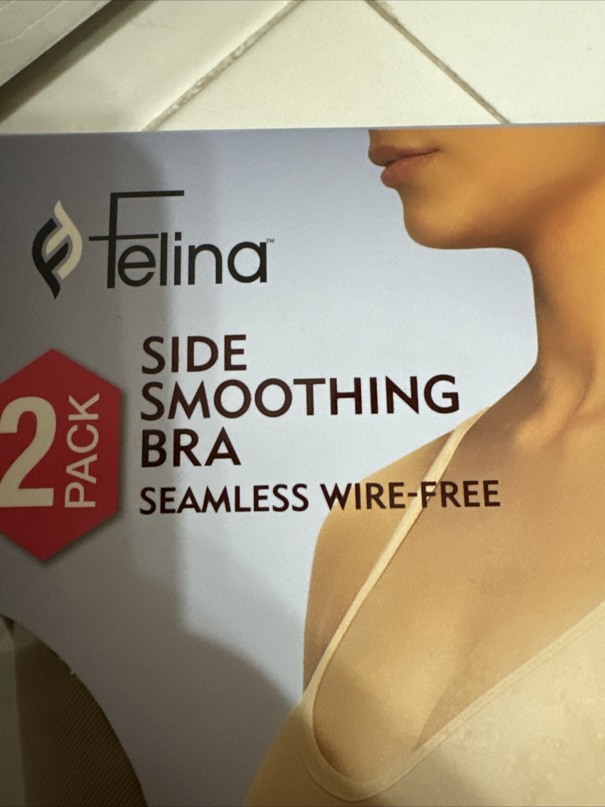 Felina 2pk Multicolor Side Smoothing Seamless Wire-Free Bra. Sz M. NIB!