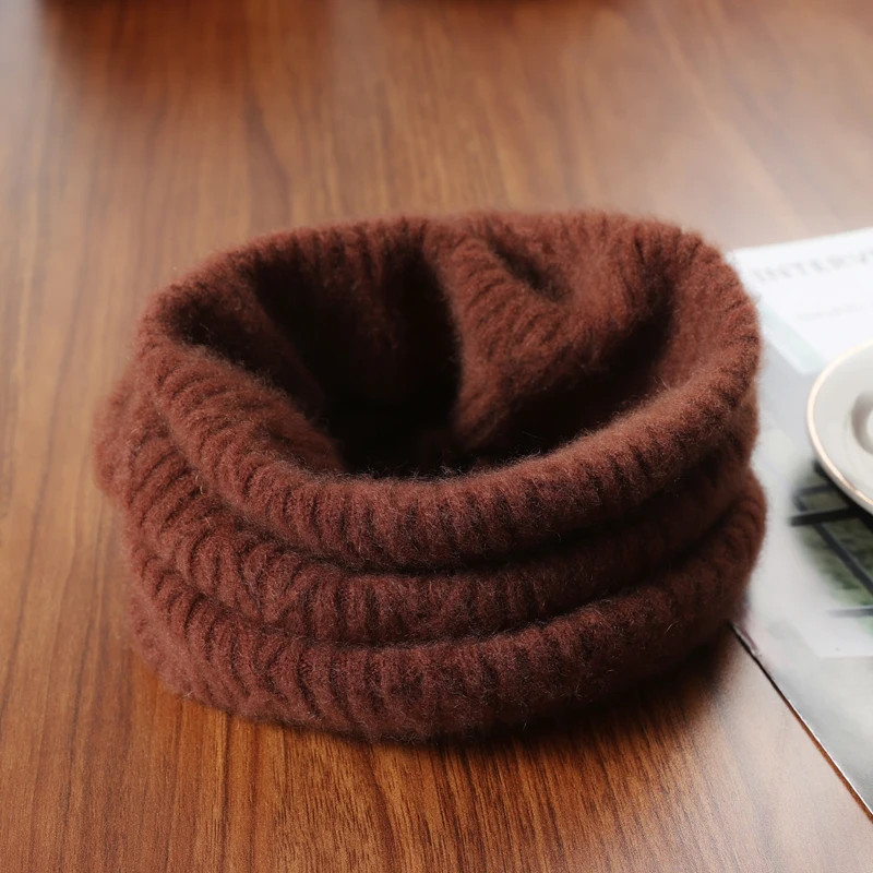 100%Wool Ring Scarf for Women&Men Autumn Winter Soft Warm Cashmere Scarves