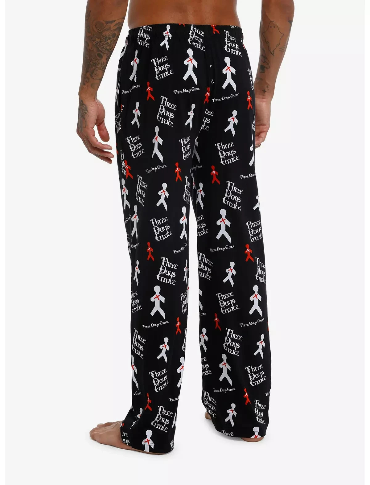 Three Days Grace All Over Print Pajama Pants SMALL 28-30 New
