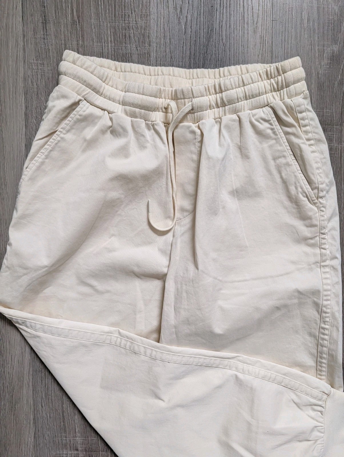 Varley Celita Pant Medium Ivory Cream Joggers NWT Athleisure Drawstring Tapered