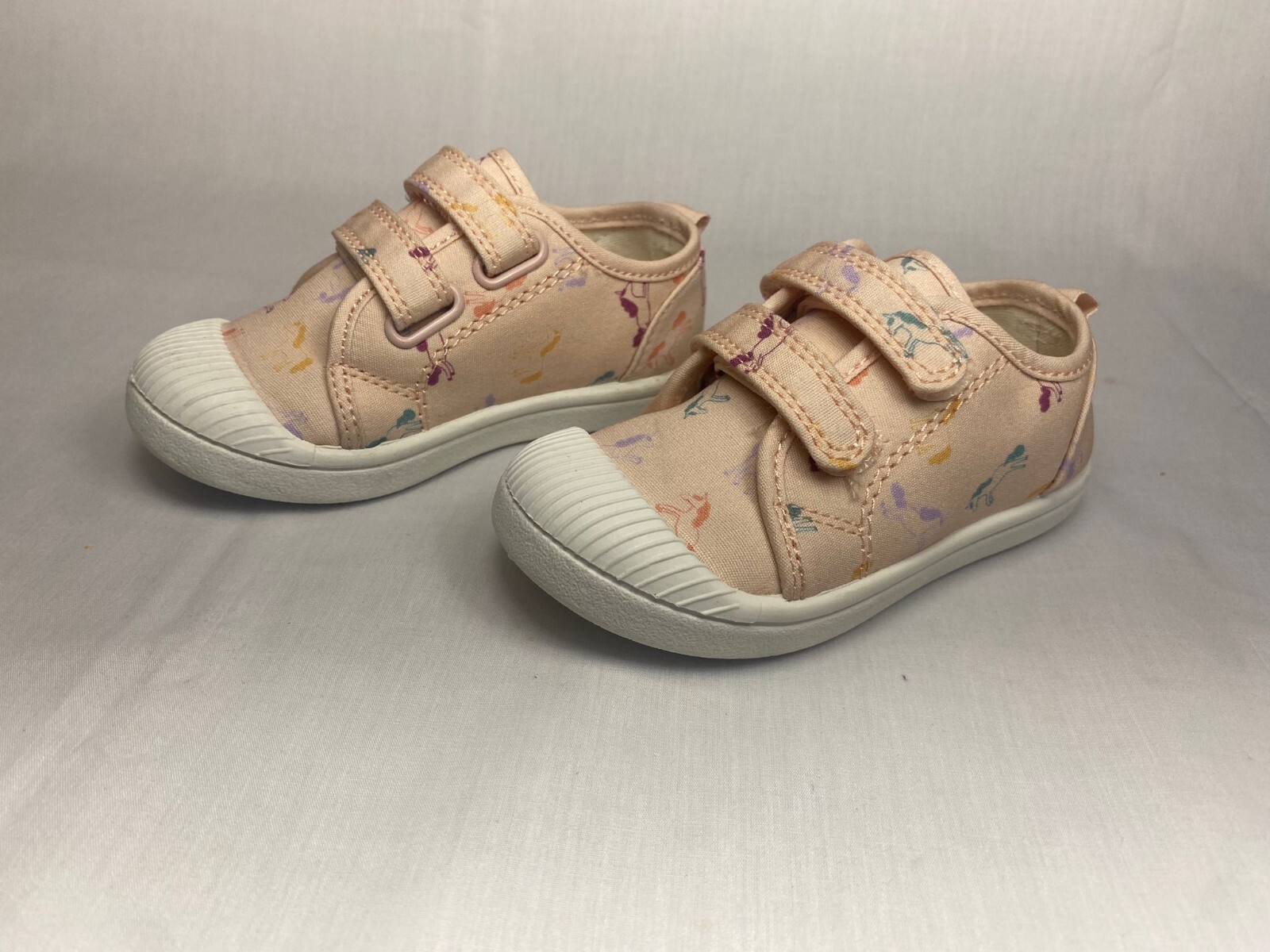 Cat & Jack Toddler Pink Multi Unicorn Print Sneakers | Flat Parker Style