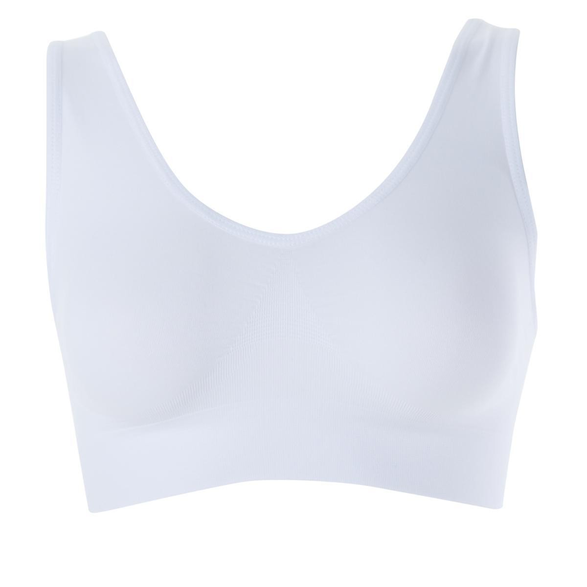 Rhonda Shear Ahh Bra w/ Removable Pads 2-Pack, Small – White & Black