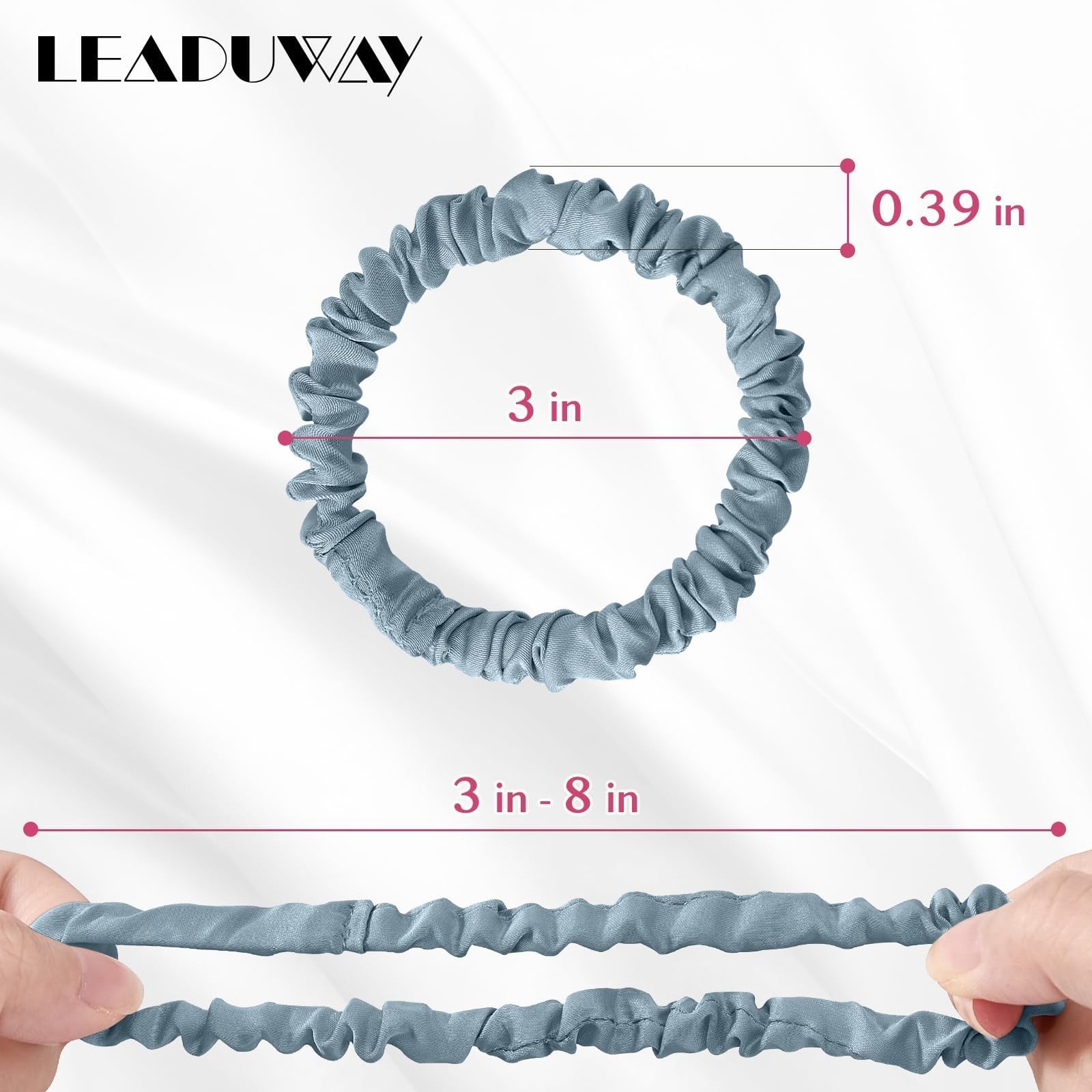 24 Pack Soft Silk-Like Hair Ties, No Damage Scrunchies for All Hair Types