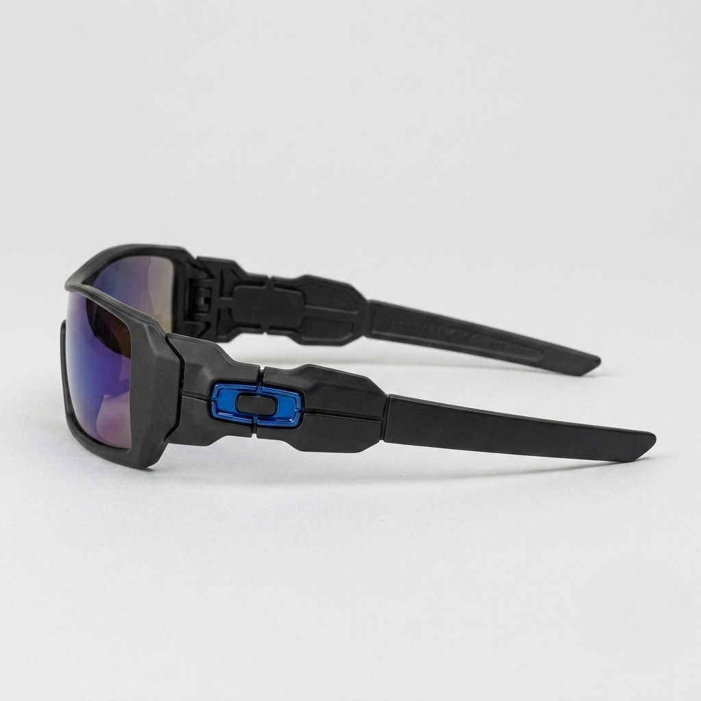 Oakley Men’s Oil Rig Sunglasses Black blue Design Polarized UV400