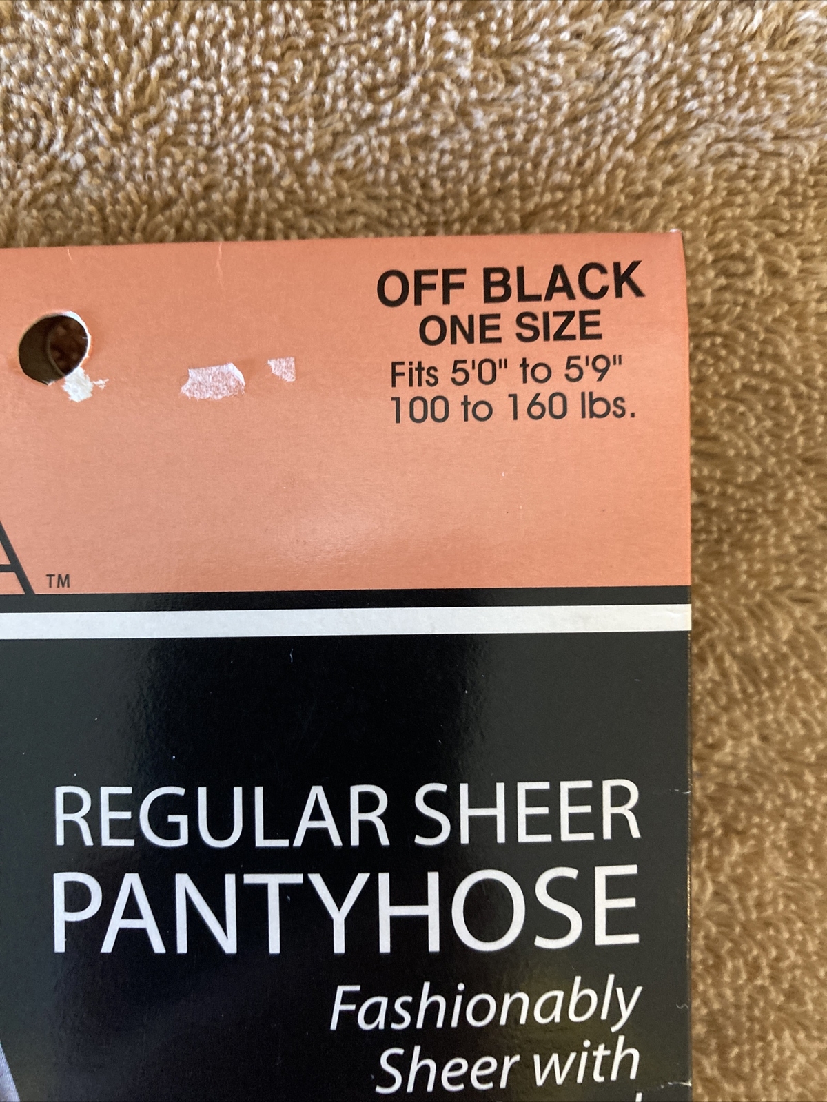 RAVINIA Regular Sheer Pantyhose OFF BLACK Reinforced Panty Sheer Toe – ONE SIZE