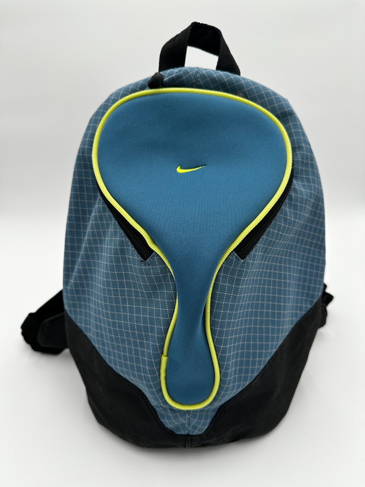 Nike Mini Backpack Y2K Gray Black Volt Yellow Small Daypack 13×9