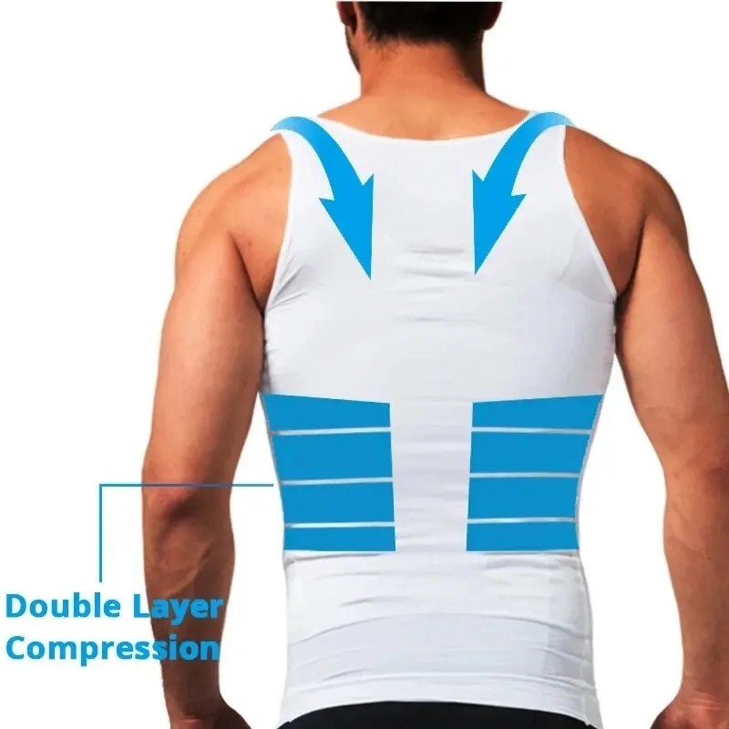 Men Body Shaper Slimming Tummy Vest Thermal Compression Shirt Tank Top Shapewear