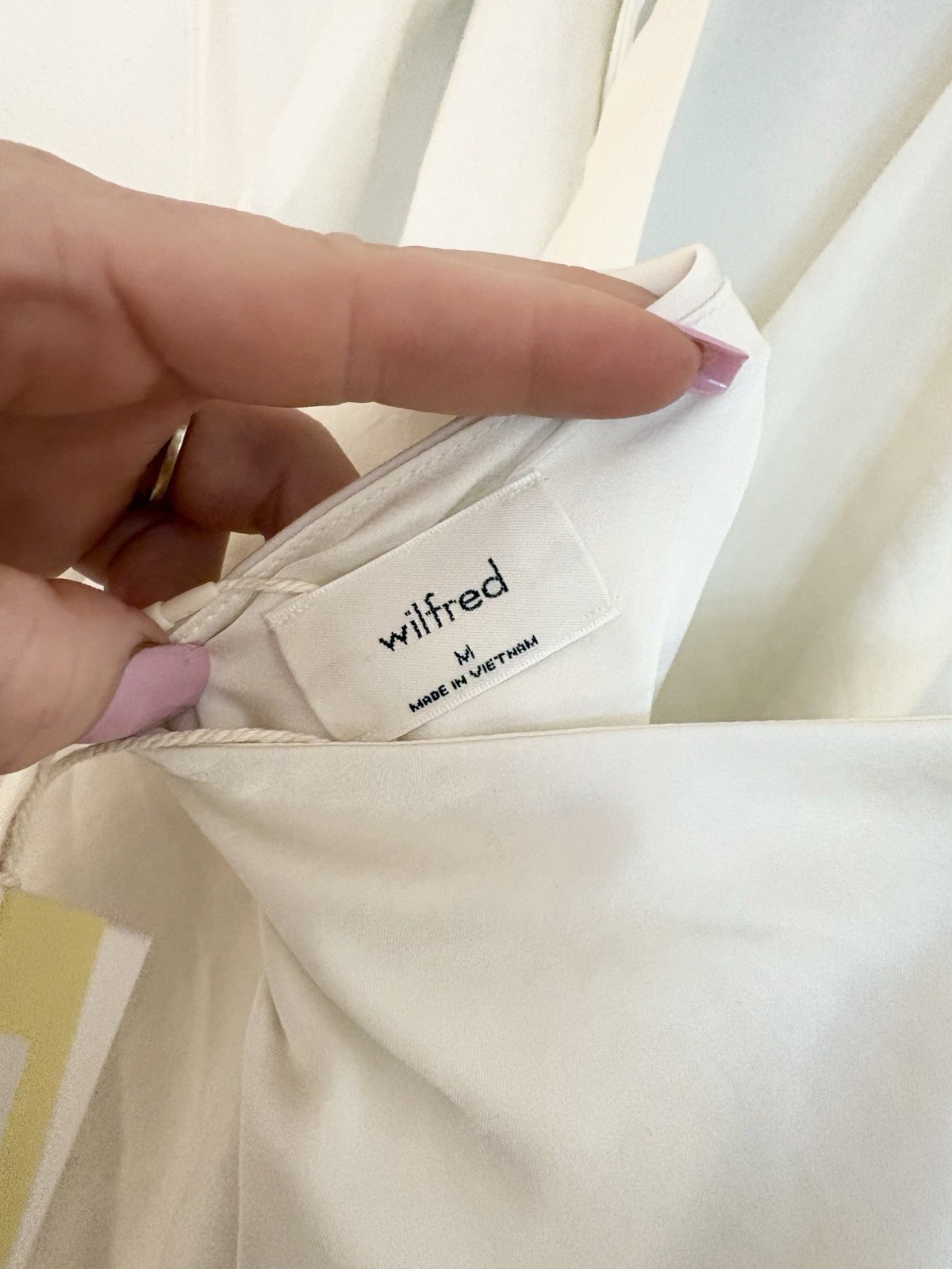 NWT Aritzia Martini Satin halter top white low cut date night going out medium